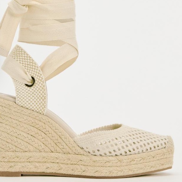 Zara Crochet Wedges Size 39/8 US EUC worn 1x - Picture 4 of 7